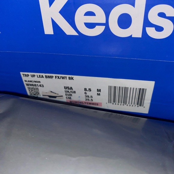 NEW IN BOX-Keds-B&W-Leather Platform Sneakers 8/8.5 - Picture 13 of 13